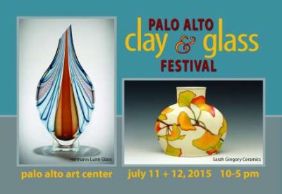 2015 Palo Alto Clay and Glass Festival postcard